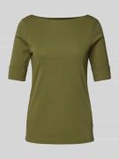 Lauren Ralph Lauren T-Shirt mit geripptem U-Boot-Ausschnitt Modell 'JU...