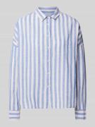 0039 Italy Regular Fit Leinenhemdbluse mit überschnittenen Schultern i...