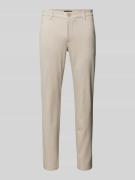 Only & Sons Slim Fit Stoffhose aus Viskose-Mix Modell 'MARK' in Offwhi...