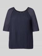 s.Oliver BLACK LABEL Regular Fit Chiffonbluse mit mit kurzen Ragalanär...