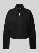 Marc O'Polo Denim Jeansjacke mit Leistentaschen in Black, Größe L