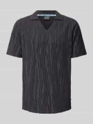 Scotch & Soda Regular Fit Poloshirt mit Strukturmuster in Black, Größe...