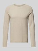 Jack & Jones Strickpullover mit Label-Patch Modell 'HILL' in Offwhite,...