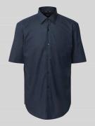 BOSS Regular Fit Kurzarmhemd mit Kentkragen in Marine, Größe 39