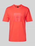 BOSS Green T-Shirt mit Label-Print in Fuchsia, Größe L