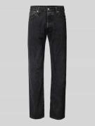 Levi's® Straight Fit Jeans im 5-Pocket-Design Modell '501' in Black, G...