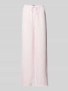 Review Wide Leg Pyjama-Hose mit Tunnelzug in Rose, Größe L