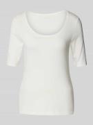 Tom Tailor Regular Fit T-Shirt aus Baumwoll-Mix in Offwhite, Größe L