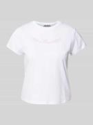 Review T-Shirt mit Motiv-Print in Weiss, Größe L
