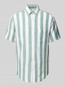 Gant Regular Fit Freizeithemd aus Leinen-Baumwoll-Mix in Mint, Größe L