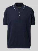 Fynch-Hatton Poloshirt mit kurzer Knopfleiste in Marine, Größe 3XL