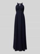 Jake*s Cocktail Abendkleid mit Schlüsselloch-Ausschnitt in Marine Mela...