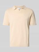 SELECTED HOMME Regular Fit Poloshirt aus Baumwoll-Leinen-Mix Modell 'M...