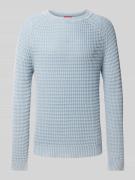 HUGO Slim Fit Strickpullover aus Leinen-Baumwoll-Mix Modell 'Sardello'...