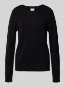 Vila Strickpullover mit Rundhalsausschnitt Modell 'Viril' in Black, Gr...