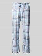 Schiesser Pyjama-Hose mit Eingrifftaschen in Hellblau, Größe 56