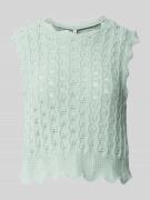 Only Regular Fit Stricktop aus Baumwoll-Mix Modell 'LUNA LIFE' in Mint...