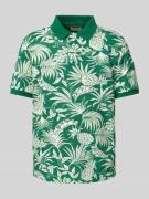 Gant Poloshirt mit kurze Knopfleiste in Dunkelgruen, Größe L
