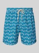 MC2 Saint Barth Regular Fit Badeshorts mit Leistentasche in Marine, Gr...