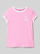 Polo Ralph Lauren Teens T-Shirt mit Logo- und Label-Print in Pink, Grö...