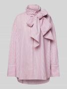 Essentiel Antwerp Regular Fit Schluppenbluse mit Stehkragen in Rosa, G...