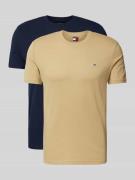 Tommy Jeans Slim Fit T-Shirt mit Logo-Badge im 2er-Pack in Marine, Grö...