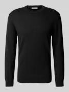 Tom Tailor Denim Regular Fit Strickpullover aus Baumwolle in Black, Gr...