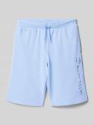CHAMPION Sweatshorts mit Logo-Stitching in Bleu, Größe 140