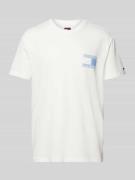 Tommy Jeans Regular Fit T-Shirt aus reiner Baumwolle in Offwhite, Größ...