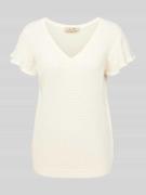 MOS MOSH T-Shirt in Strick-Optik Modell 'GANNA' in Ecru, Größe L