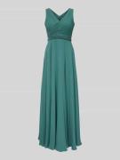 Vera Mont Abendkleid mit Taillenpasse in Dunkelgruen, Größe 38