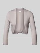 Jake*s Cocktail Bolero mit 3/4-Arm in Metallic Beige Melange, Größe 32