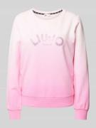 LIU JO SPORT Sweatshirt mit Strasssteinbesatz in Rosa, Größe XS
