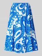 Seidensticker Midirock aus Baumwoll-Leinen-Mix in Royal, Größe 44