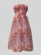 LACE & BEADS Cocktailkleid mit gelegten Falten in Rose, Größe M