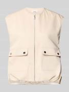 s.Oliver RED LABEL Relaxed Fit Weste aus Twill in Beige, Größe 42