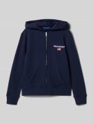 Polo Sport Sweatjacke mit Label-Stitching in Marine, Größe L