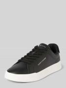 Tommy Hilfiger Low Top Sneaker aus Leder-Mix in Black, Größe 40