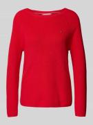 Tommy Hilfiger Regular Fit Strickpullover aus reiner Baumwolle in Rot,...