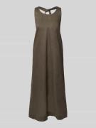 MM Leinenkleid mit Eingrifftaschen Modell 'DOUGLAS' in Oliv, Größe 40