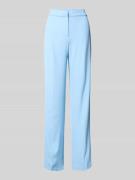 Review High Waist Stoffhose mit Bügelfalten in Hellblau, Größe M