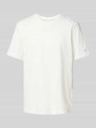 CHAMPION T-Shirt mit Label-Stitching in Offwhite, Größe L