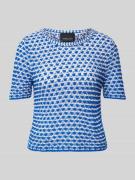 Marc Cain Strickpullover mit 1/2-Arm und Rundhalsausschnitt in Royal, ...