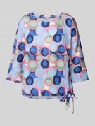 Christian Berg Woman Regular Fit Leinenbluse mit 3/4-Arm in Marine, Gr...