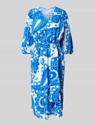 Seidensticker Midikleid aus Baumwoll-Leinen-Mix in Royal, Größe 44