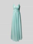 TROYDEN COLLECTION Abendkleid in Wickel-Optik in Mint Melange, Größe 3...