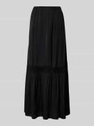 Gina Tricot Maxirock mit Spitzenbesatz in Black, Größe M