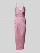 V by Vera Mont Abendkleid in Wickel-Optik in Rosa, Größe 36