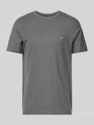 Fynch-Hatton T-Shirt mit Logo-Stitching in Anthrazit, Größe S