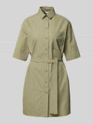 MM Hemdblusenkleid mit Bindegürtel Modell 'SOSPIRO' in Khaki, Größe 38
